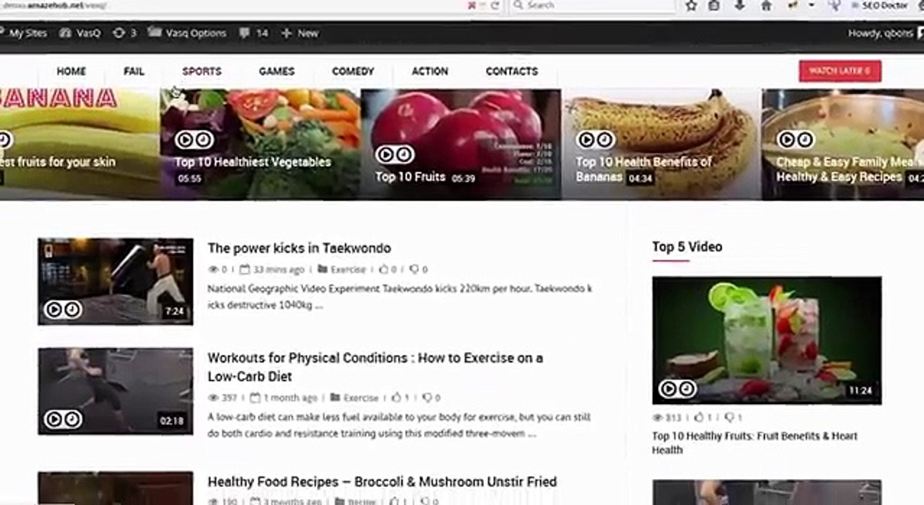 Elegant TubePress Homepage Layout