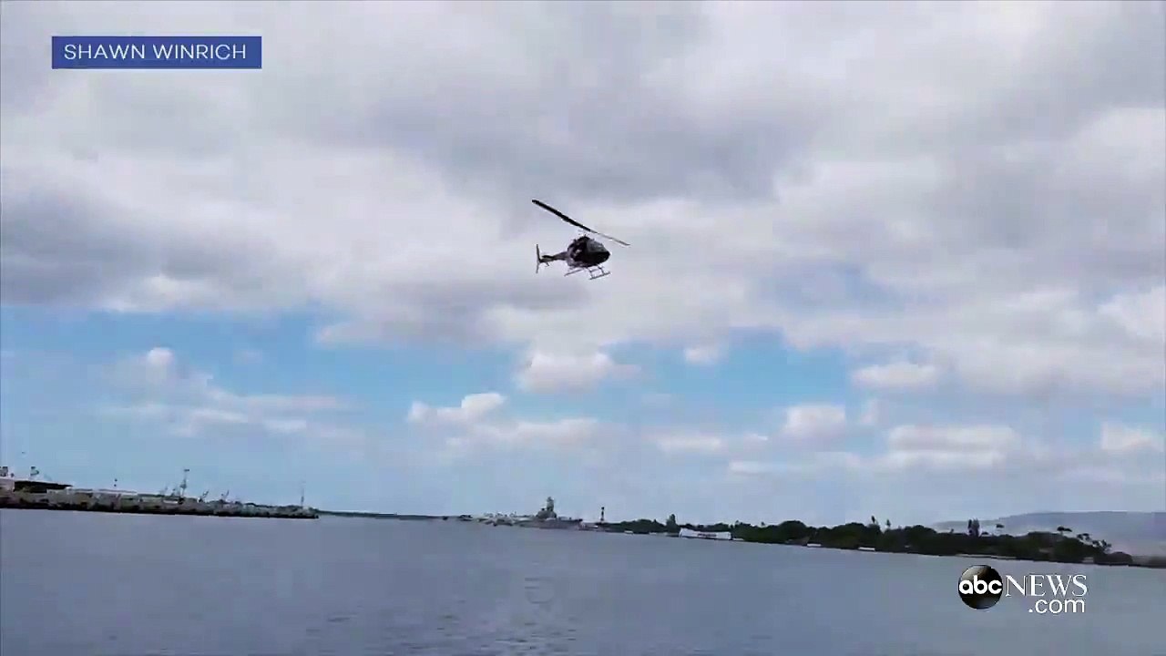 miami'de helikopterin denize çakılması