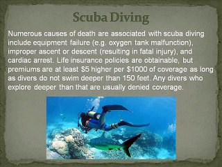 Sports That Hurt the Chances of Getting Life Insurance