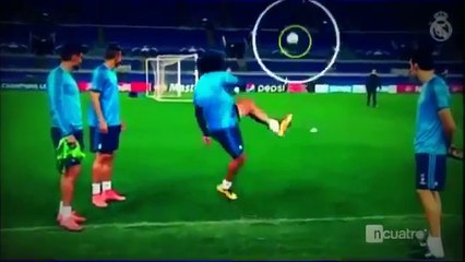 Pre match vs Roma fantastic Goal Trick by Marcelo in Real Madrid Training