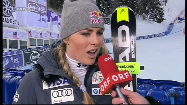 Lindsey Vonn Interview 1st DH La Thuile