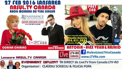 Lansare NASUL TV Canada in direct la LiveTV-RO  Canada