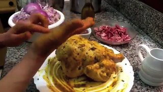 الدجاج المحمر المغربي بالدغميرة على طريقة الاعراس بتوضيح و شرح مفصل مع ربيعة