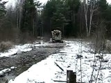 truck Ural 4320 timber runs hard off-road - лесовоз Урал жесть