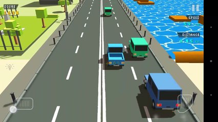 Android Sony Xperia Z2 Gameplay Blocky Traffic Racer