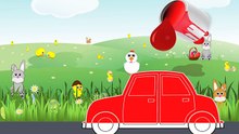 Smart Kids Learn Color Cartoons for Children 5- Coloured Cars ABC 123