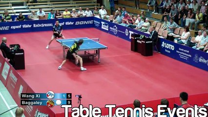 Exciting Table Tennis Clash: Wang Xi vs. Andrew Baggaley (German League 2012-2013) 🏓