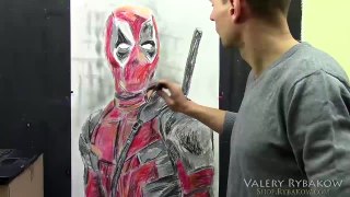 How to draw DEADPOOL PORTRAIT Time Lapse DEMO by Rybakow