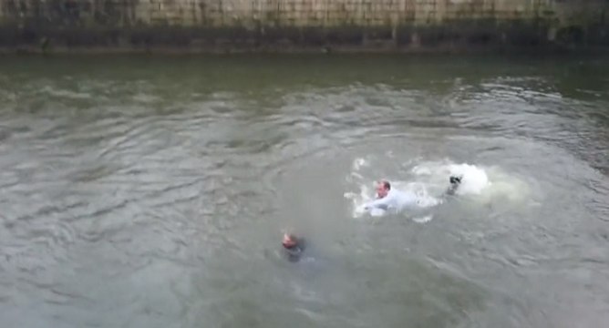 Le sauvetage d'une femme tombée dans l'Odet