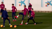 FC Barcelona training session: preparing the match against Las Palmas