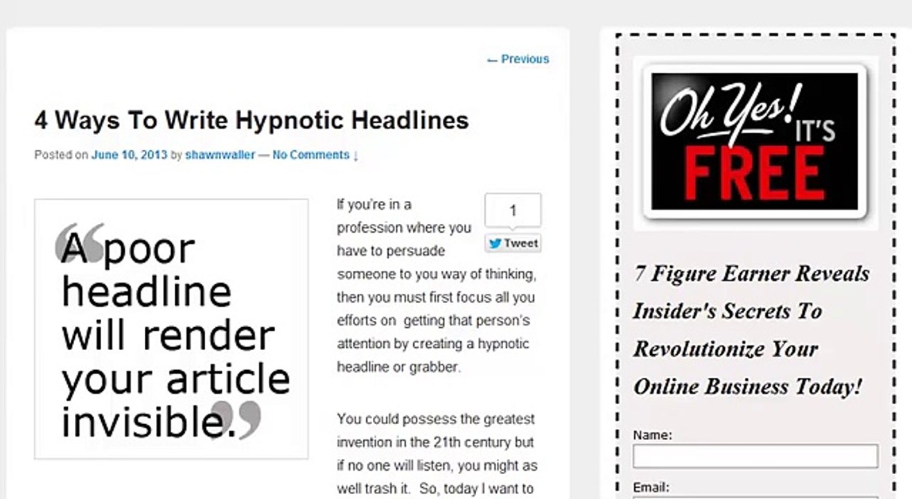 4 Ways To Write Hypnotic Headlines