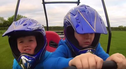 Dad Captures Country Kids' Buggy Drive Fun
