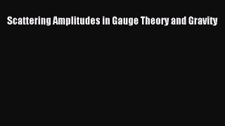 Ebook Scattering Amplitudes in Gauge Theory and Gravity Download Online