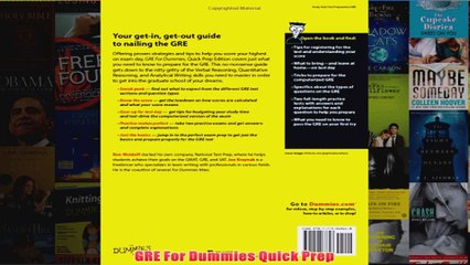 Download PDF  GRE For Dummies Quick Prep FULL FREE
