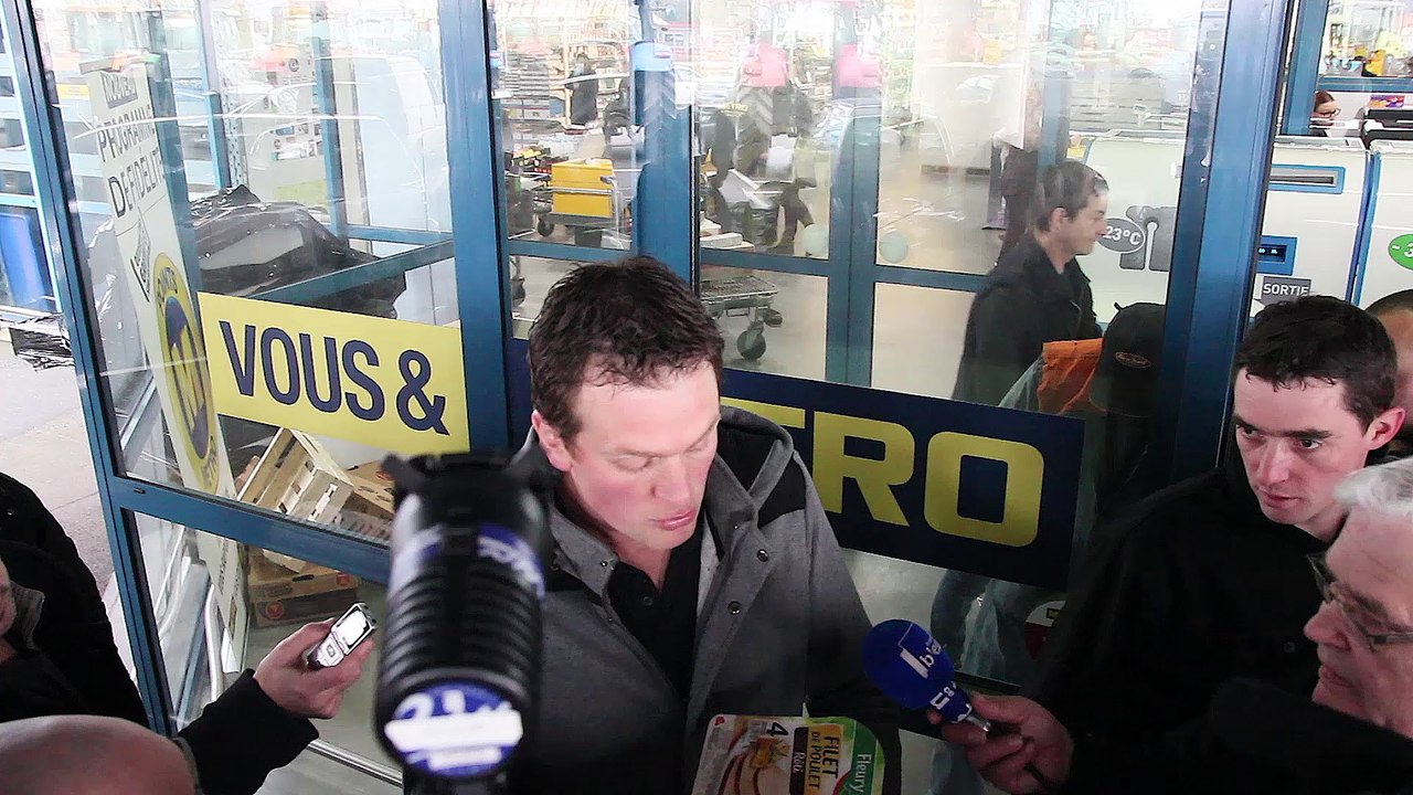 Brest .Opération des agriculteurs sur l’étiquetage de la viande