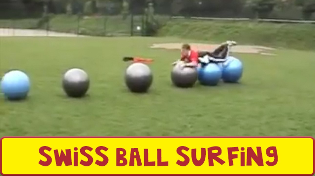 Amazing Swiss Ball Surfing