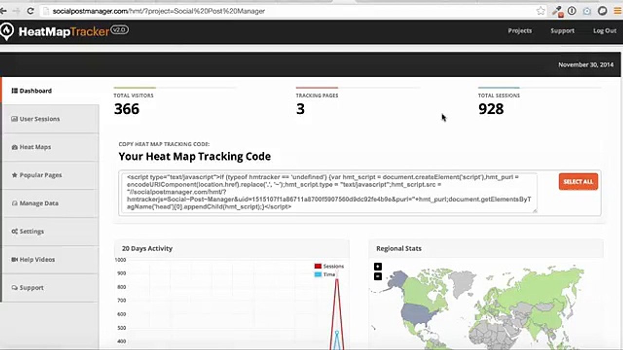 Heat Map Tracker Test reveal