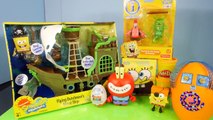 Play Doh Spongebob Squarepants Toys Flying Dutchman Ghost Ship Toy Review Kinder Surprise