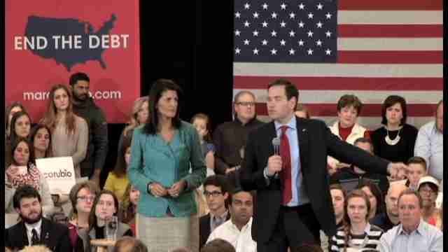 Decenas de personas respaldan a Marco Rubio antes de las primarias en Carolina del Sur