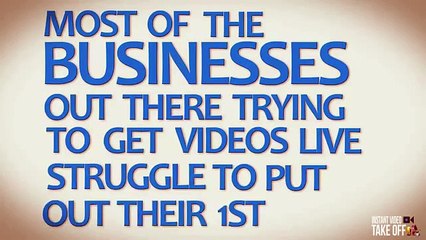 Best done for you video sales package - Instant Video Takeoff