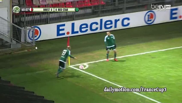 Pierrick Cros Goal HD - Brest 0-1 Red Star - 19-02-2016
