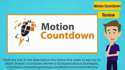 [Motion Countdown Review] Honest Review & Bonus Strategies