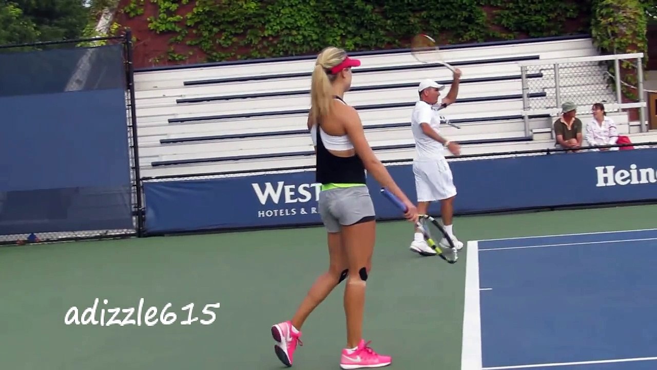 Eugenie Bouchard Practice at the 2014 Us Open