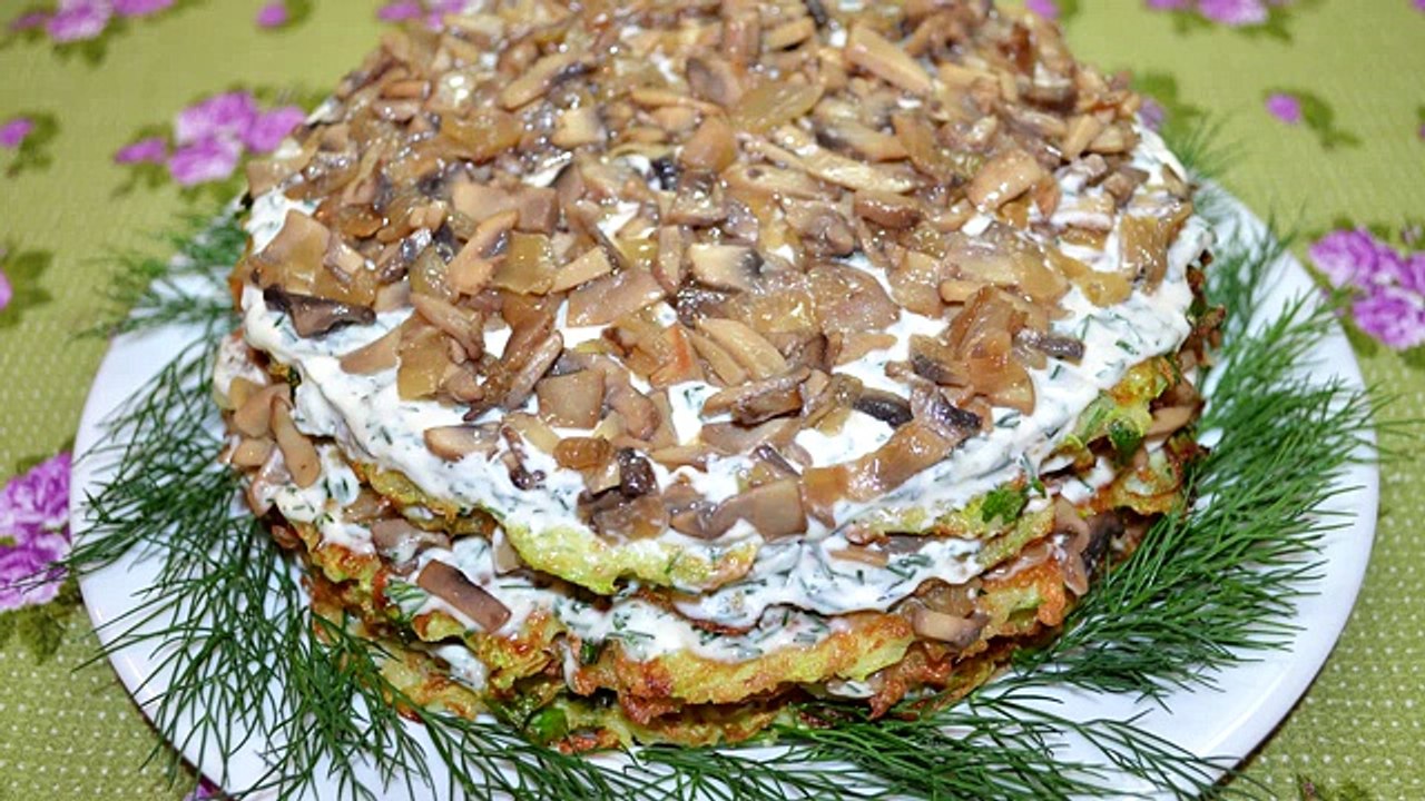 Торт с грибами
