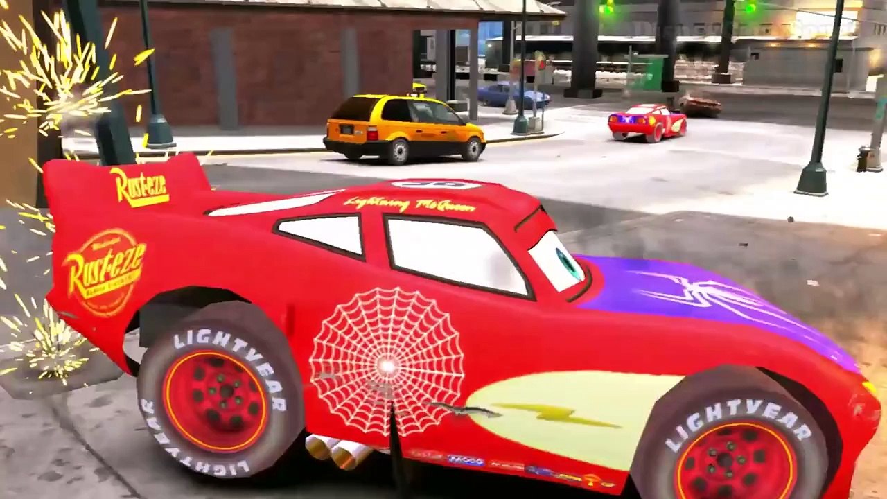 Spiderman with Nursery Rhymes & Disney Cars Spider-Man Lightning McQueen Song for Children