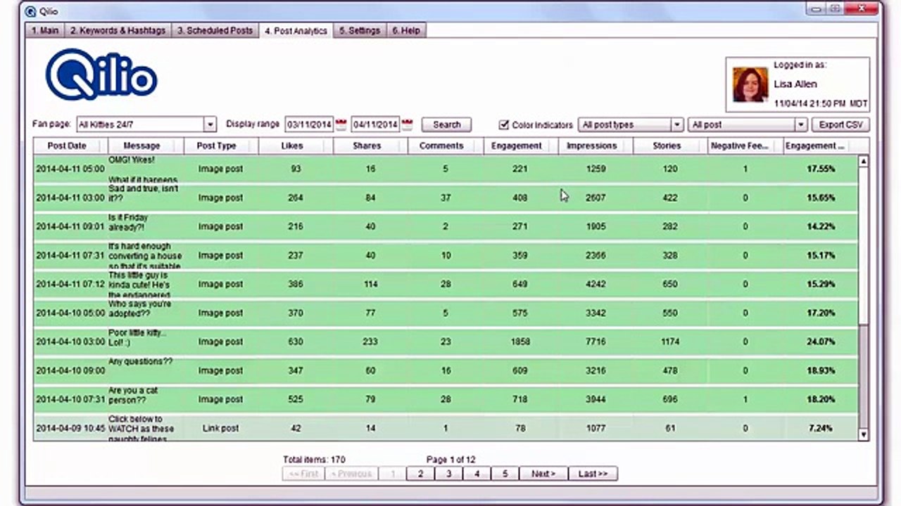 Qilio - Post Analytics Walthru
