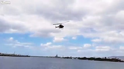 Capturaron accidente de un helicóptero en Hawaii