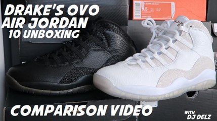 Unboxing Drake Air Jordan OVO 10 Black Sneakers + Comparison With White colorway