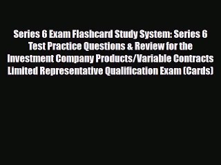PDF Series 6 Exam Flashcard Study System: Series 6 Test Practice Questions & Review for the