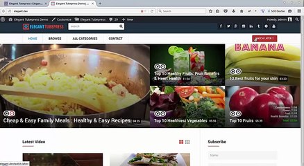 Content settings Elegant TubePress