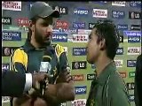 Umar Akmal speaking urdu; Umar Akmal is Man of the Match on Pakistan vs West Indies-ICC CT 09