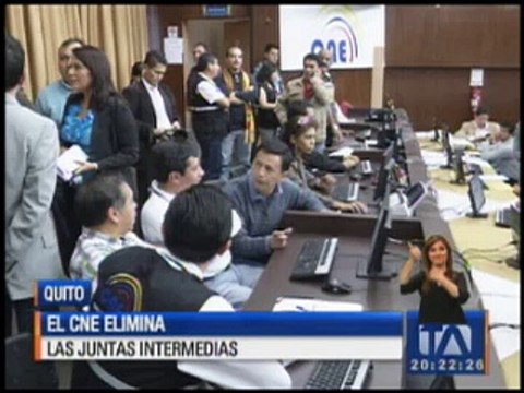 El CNE elimina las juntas intermedias
