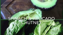 Spinach & avocado chutney/ dip : very healthy yummy recipe with raw ingredients