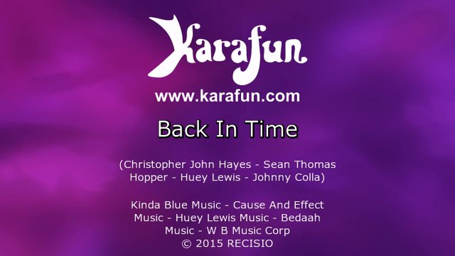 Karaoke Back In Time - Huey Lewis and the News *