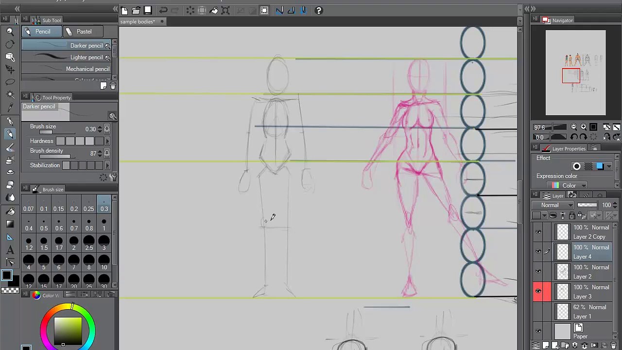 How to draw Anime - Difference between male and female bodies