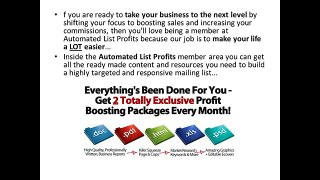 Automated List Profits   Special Offer