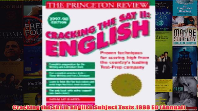 Download PDF Cracking the SAT II English Subject Tests 1998 ED Annual FULL FREE