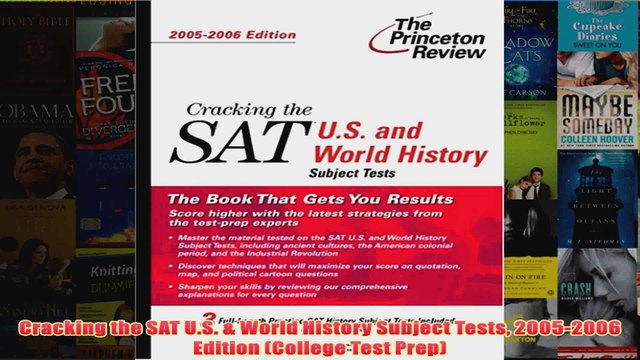 Download PDF Cracking the SAT US World History Subject Tests 20052006 Edition College Test Prep FULL FREE