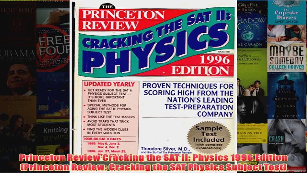 Download PDF  Princeton Review Cracking the SAT II Physics 1996 Edition Princeton Review Cracking the FULL FREE