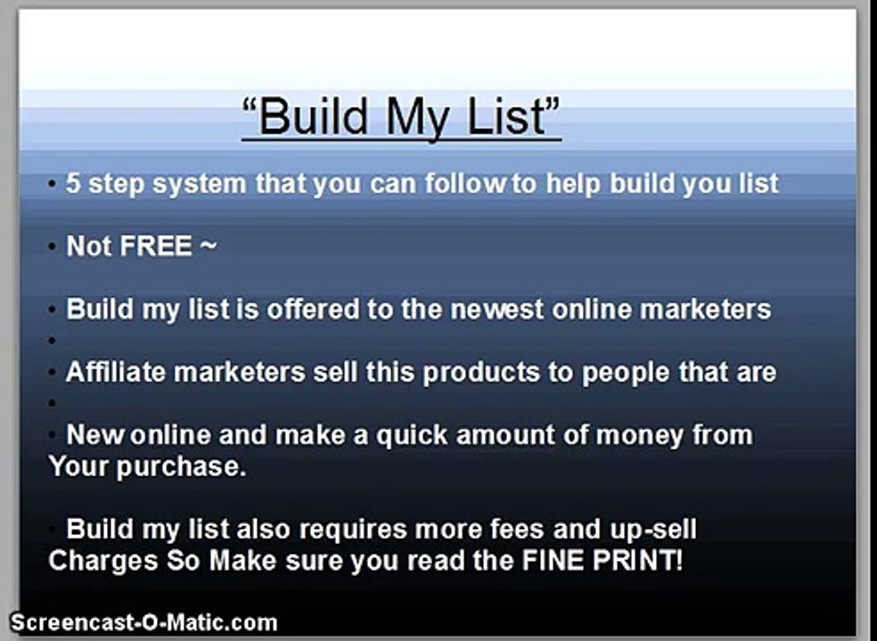 Build My List -  Build My list Review - Build My List  By Jimmy Kim Does it work?