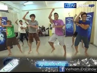 [Vietnam Idol 2012] Hậu trường tập luyện Gangnam Style của Top 8 Nam