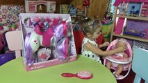 Беби Борн игрушечная лошадь единорог с длинными волосами распаковка игрушки Unicorn Baby Born toy
