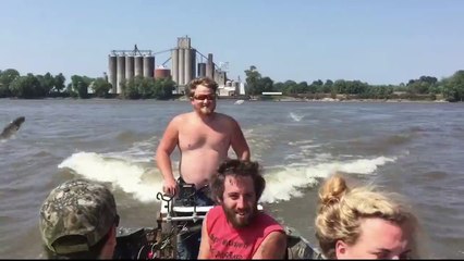 Jumping Fish Hits Girl In The Face