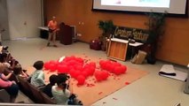 Balloon popping dog