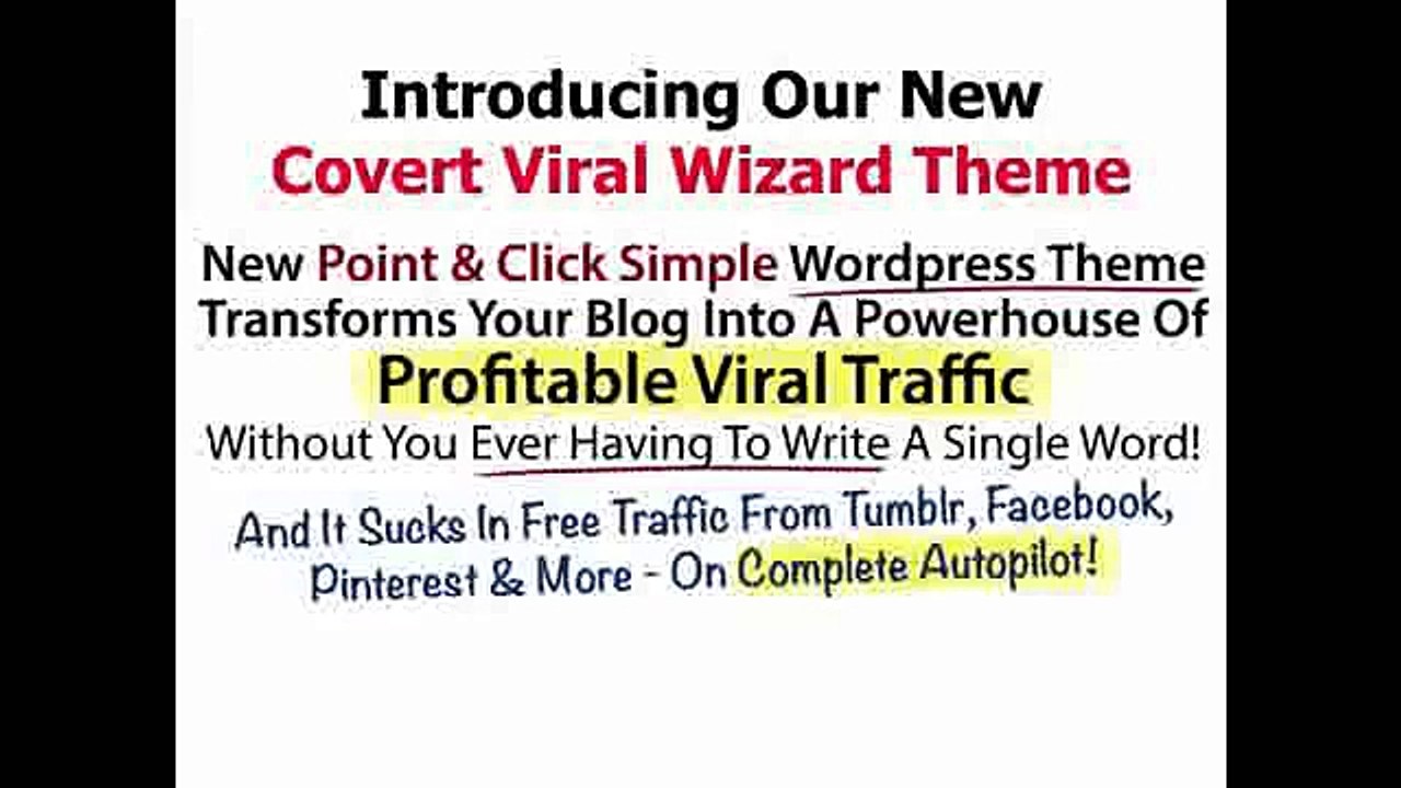 DEMO Covert Viral Wizard Part 1of 3 post by Billson