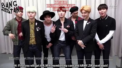 [ENG] 160216 BTS Global Official Fanclub A.R.M.Y 2016